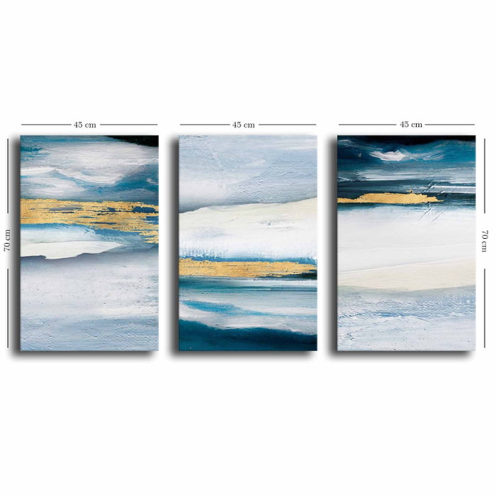 Wallity Conjunto de 3 Lienzos Decorativos Multicolor 45 x 70 cm